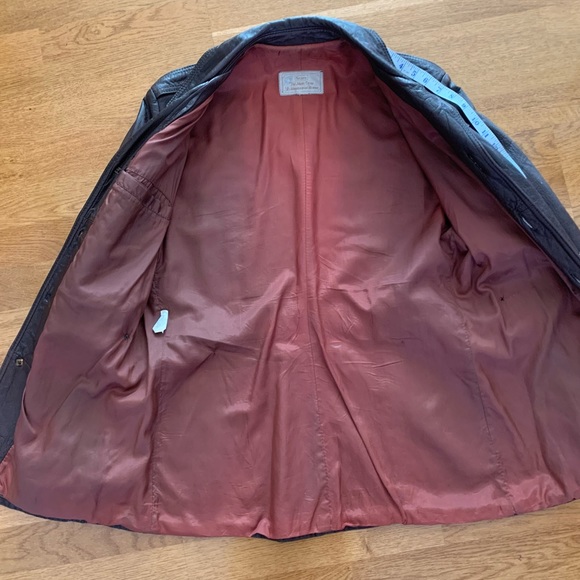 Vintage Sears Men’s Brown Leather Jacket, Chest 42” Medium to Large - Picture 9 of 11